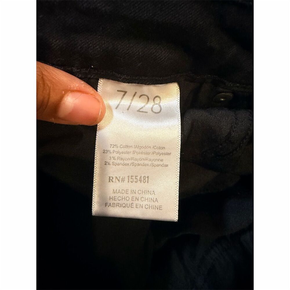 Simple Society Women's Black Distressed Skinny Jeans Size 7/28 - Picture 3 of 4